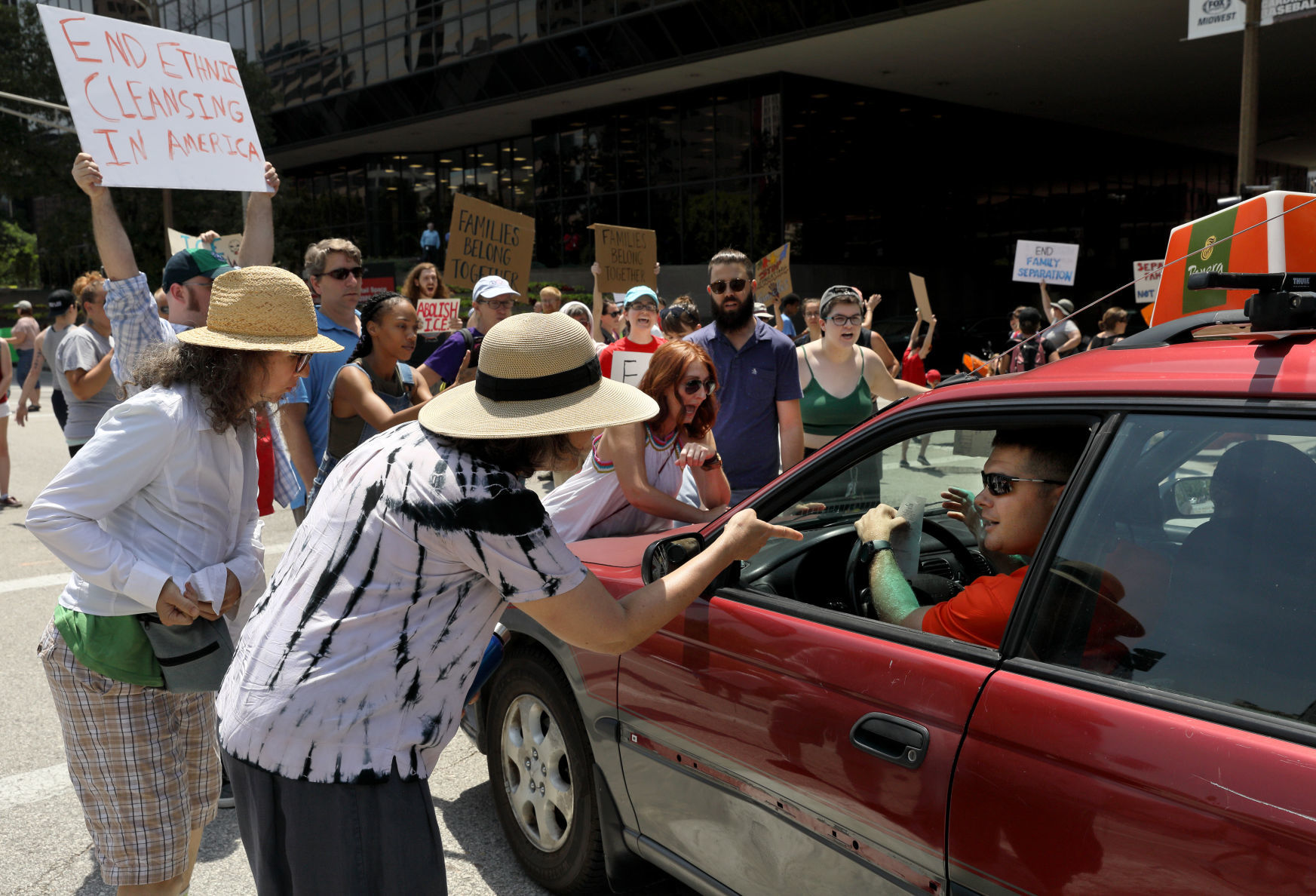 Protest over children being separated from parents at boarder by immigration